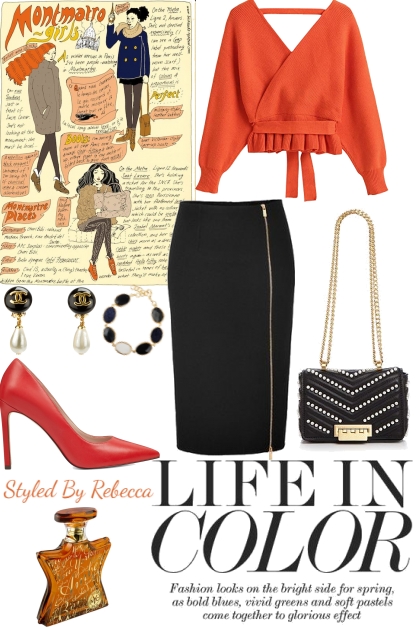 Life In The Color Orange- Combinazione di moda