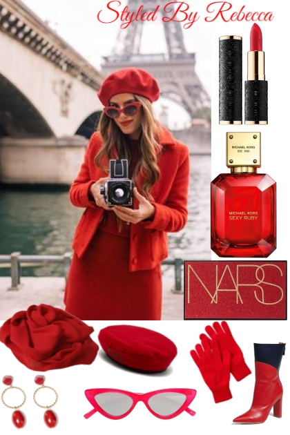 Sight Seeing In Red- Fashion set