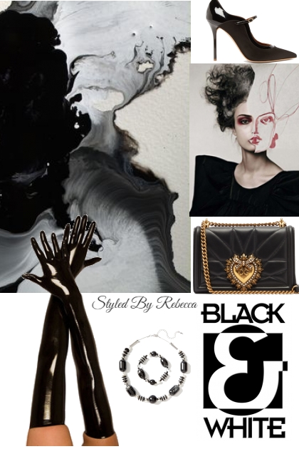 Art Of Black And White- combinação de moda