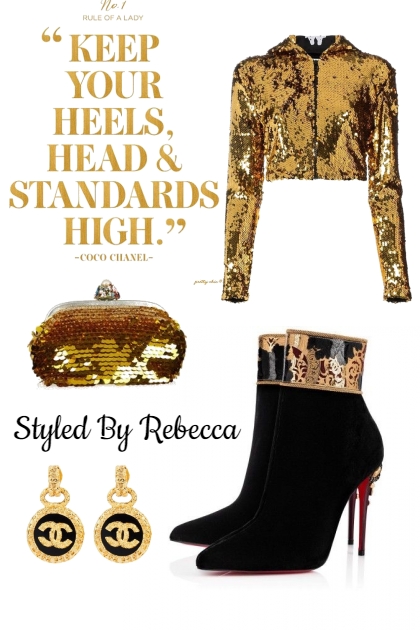 Be Higher In Gold- combinação de moda