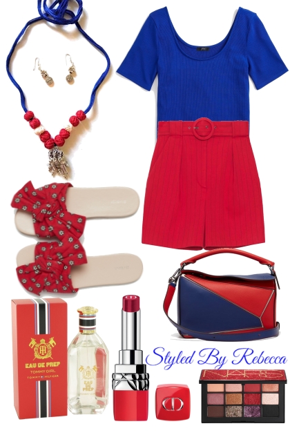 Cute Red Vacation Shorts -- Fashion set