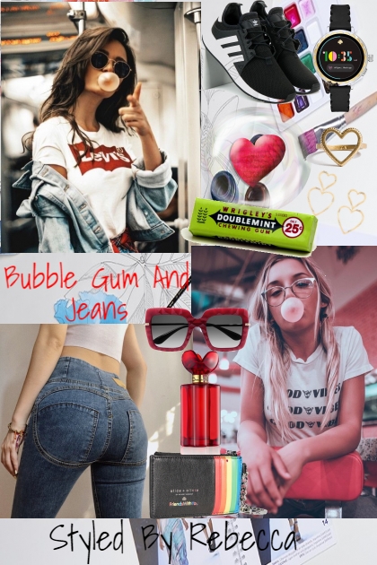 Bubble Gum And Jeans- combinação de moda
