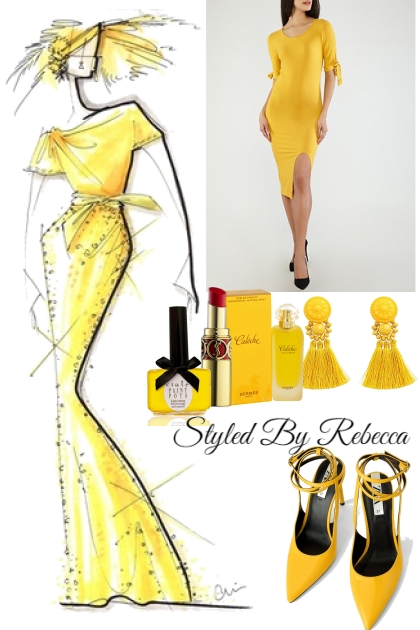 Spring Mood-Golden Yellow- Combinaciónde moda