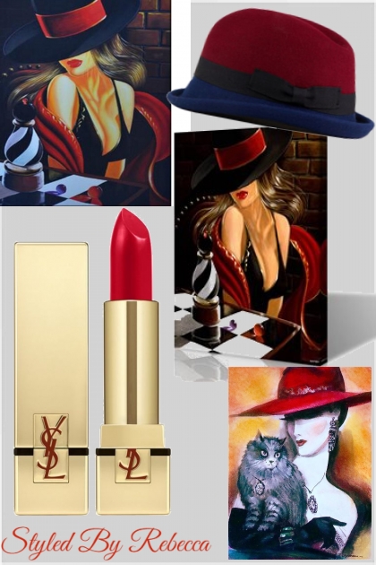 Hats and Lipstick- Fashion set