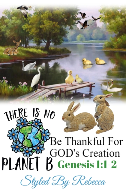 Be Thankful of Genesis 1:1-2 Art- Combinaciónde moda