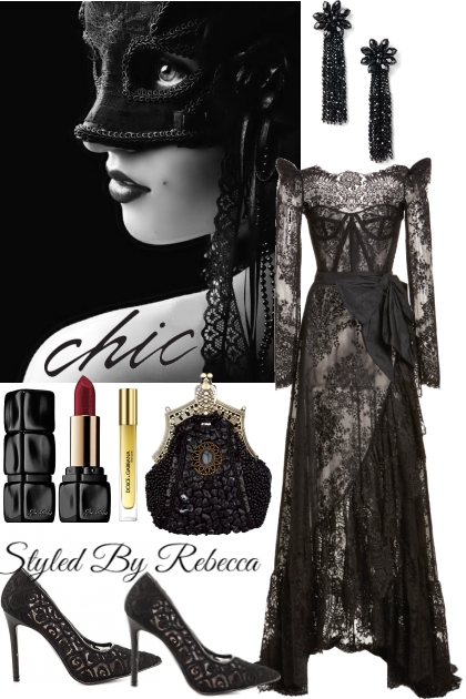 Dark Chic Opera Night- Fashion set
