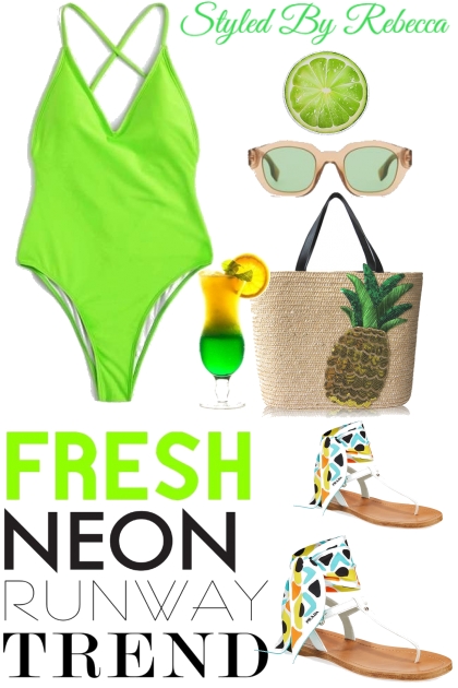 Fresh Neon Swim Looks- Modna kombinacija