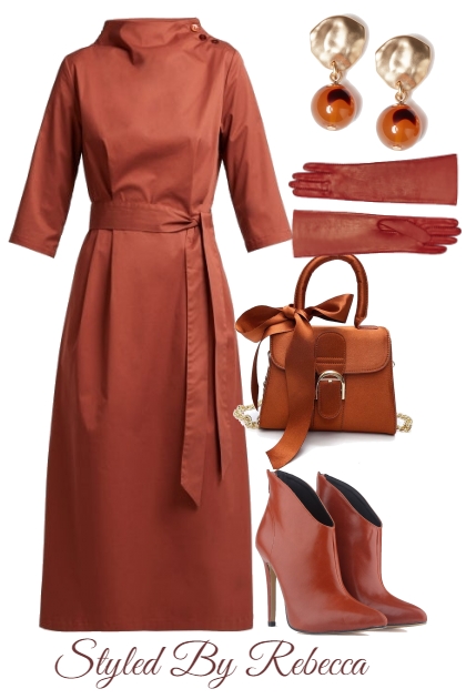 Autumn Brown Lady- Combinazione di moda