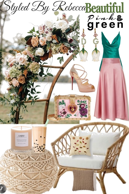 Beautiful Pink and Green Meet Up- Fashion set