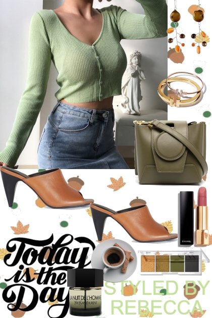 CUTE TOP FALL DAY- Fashion set