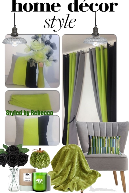 October Green Home Decor- Модное сочетание