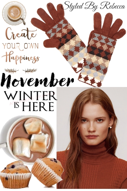 Gloves For Winter Morning- Modna kombinacija