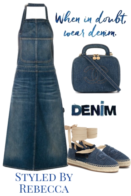 Denim Apron Dress- Fashion set