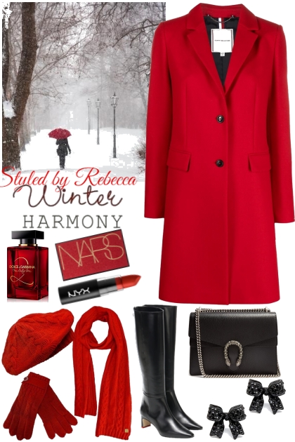 Red Winter Harmony Coats- Fashion set