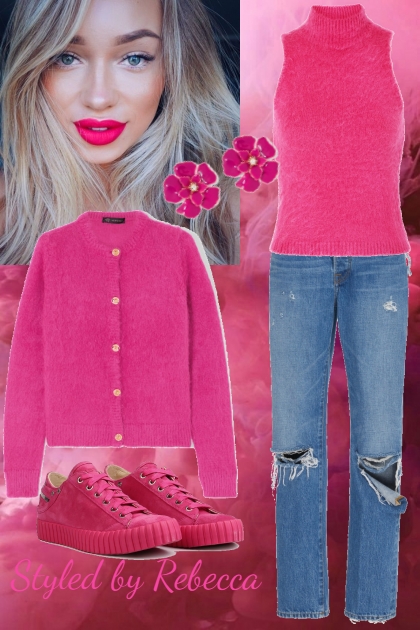 Hot Pink Clouds- Fashion set