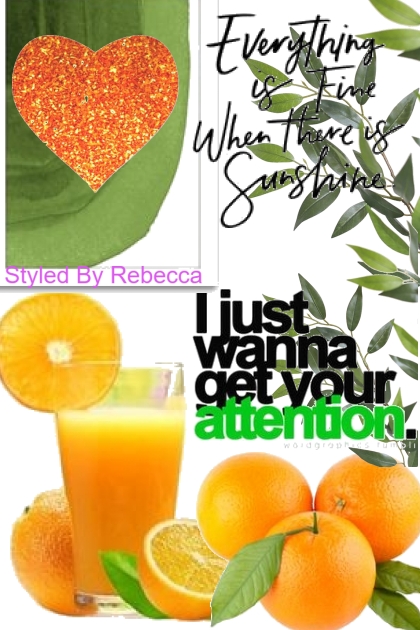 Orange drink- 搭配