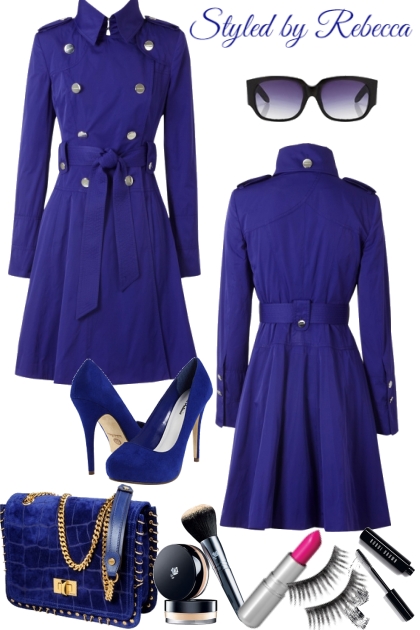 Blue Coats For A Windy Trendy Day- Modna kombinacija