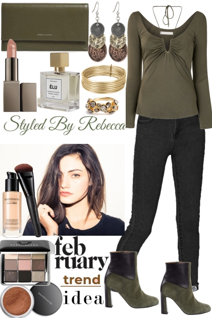 olive green top day- Fashion set