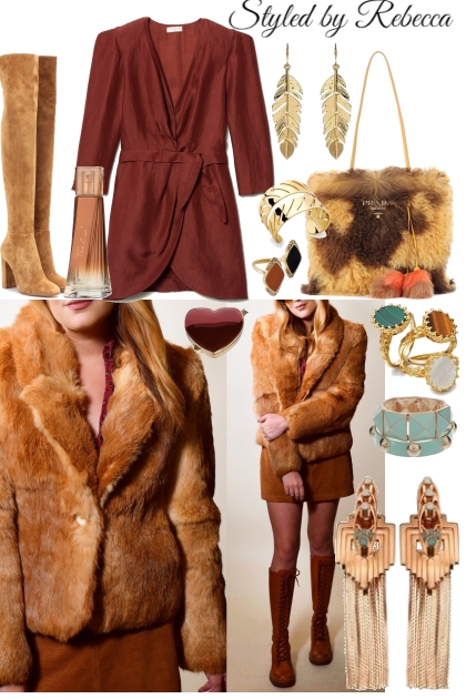 Brown fur for the winter- Combinazione di moda