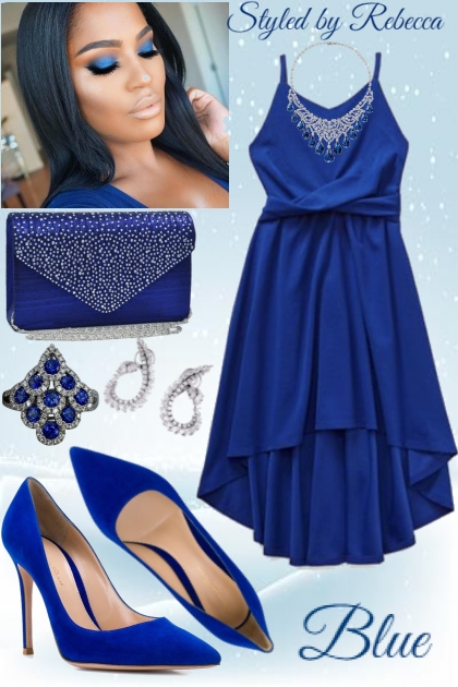 "Blue"- combinação de moda