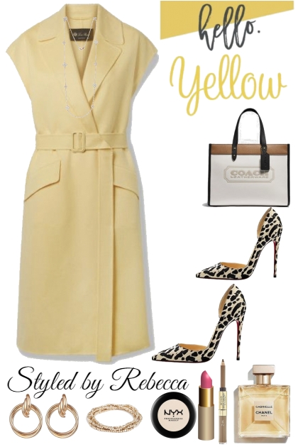 March Simple Yellow Style- combinação de moda