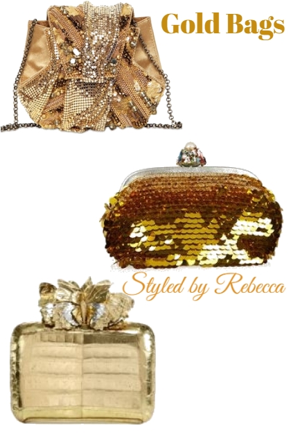 gold bags- Fashion set