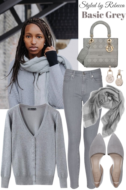 Basic Grey- Combinazione di moda