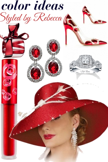 Red-Color Ideas in glam- Modekombination