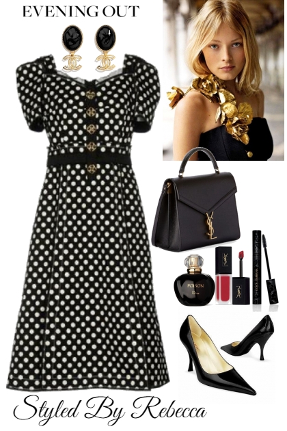 Evening Out With Dots- Fashion set