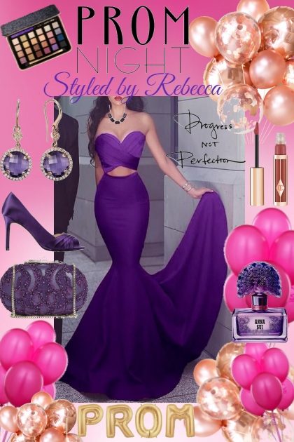 Dazzling Purple Prom Night- Modna kombinacija