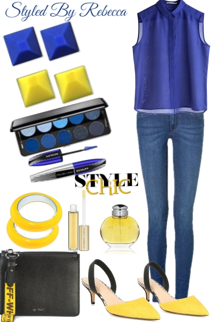 Trending Today In May -Blue and Yellow - Combinazione di moda