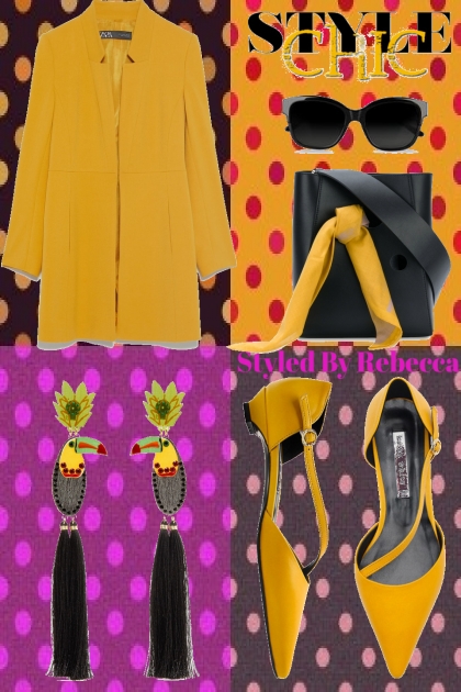 Square Up Your Yellow Style- Fashion set