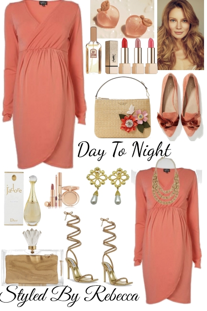 Day To Night For A Peachy Mom- Fashion set