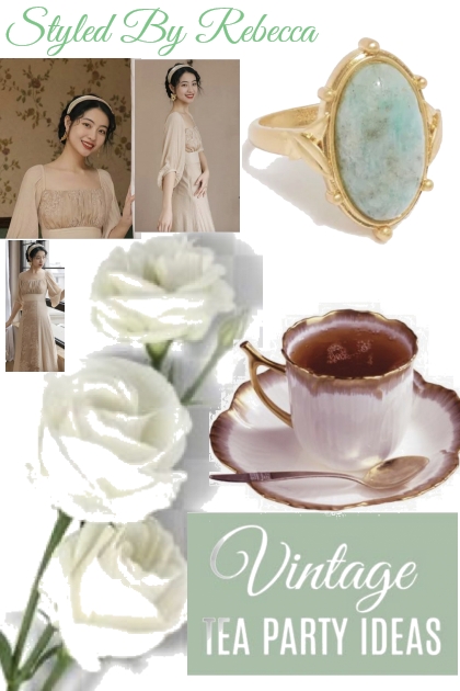 Vintage ring-green tea- Combinaciónde moda