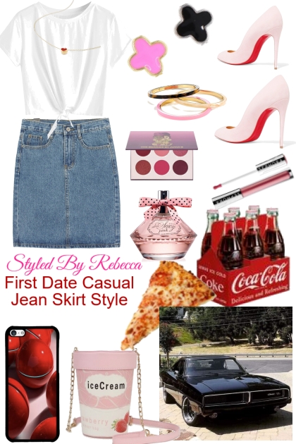 First Date Casual Jean Skirt Style