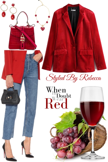Red in Doubt Blazers- Fashion set