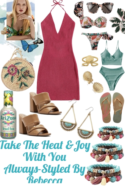 Take The Heat &Joy With You Always- combinação de moda