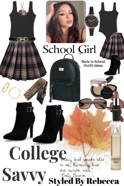 Savvy College Girl- combinação de moda
