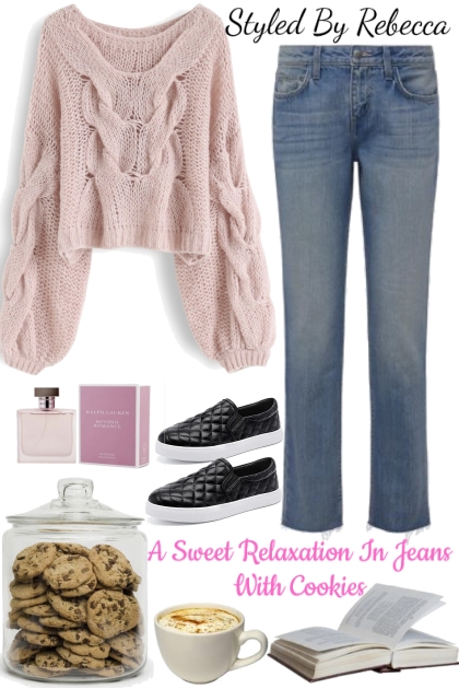 Relax In Jeans And Eat Cookies Day- Fashion set