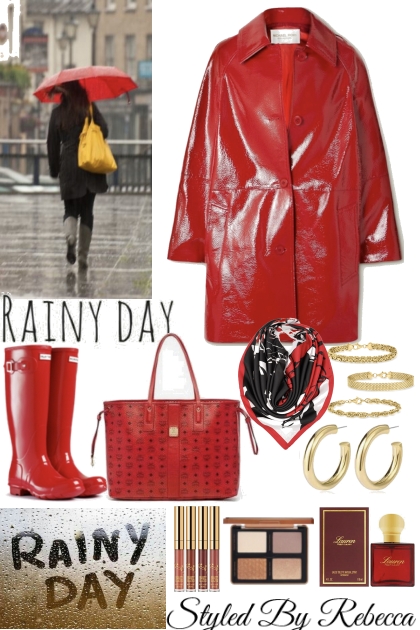 Red Rainy Day- Модное сочетание