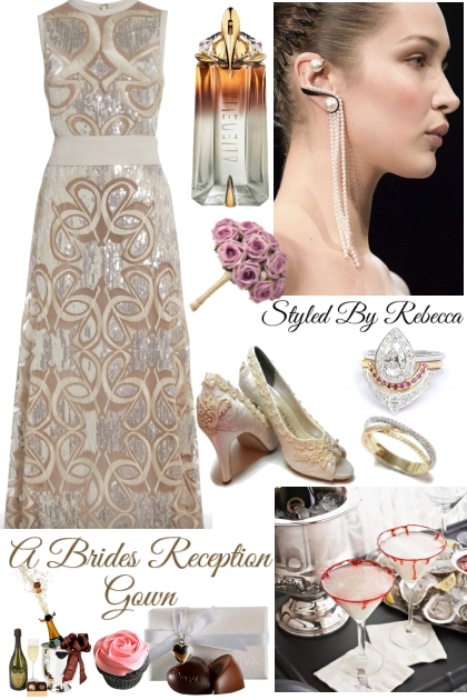 A Brides Reception Gown- Modna kombinacija