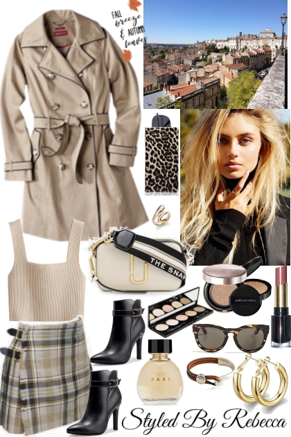 Autumn Coats and Plaid Skirts- Modekombination