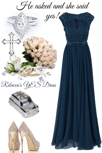 A Blue Yes Dress For Romance- Modna kombinacija