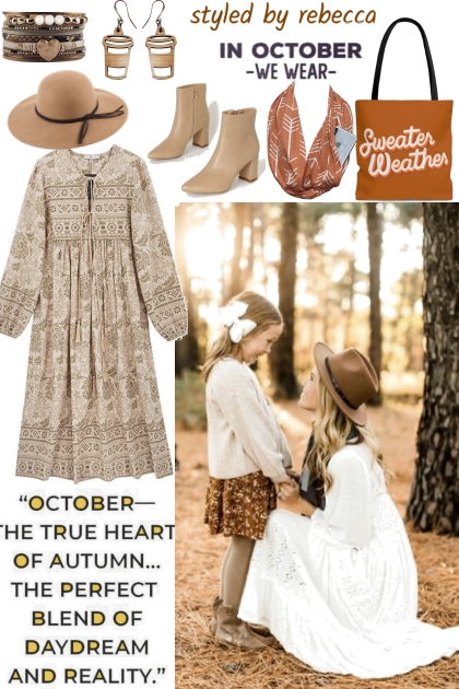 October Mom Style- combinação de moda