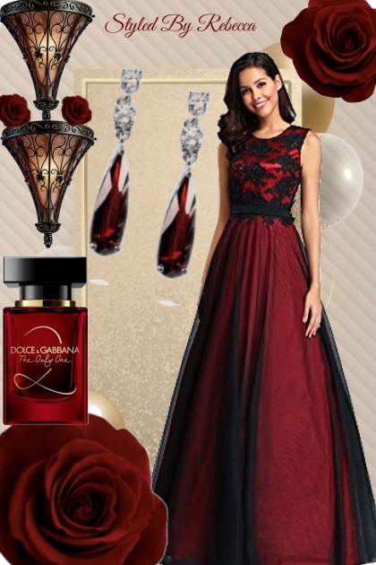 Romantic Red Prom- combinação de moda