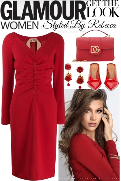 Glamour-Red- Combinazione di moda