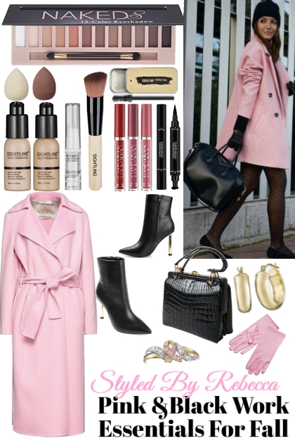 Pink &Black Work Essentials For Fall- Модное сочетание