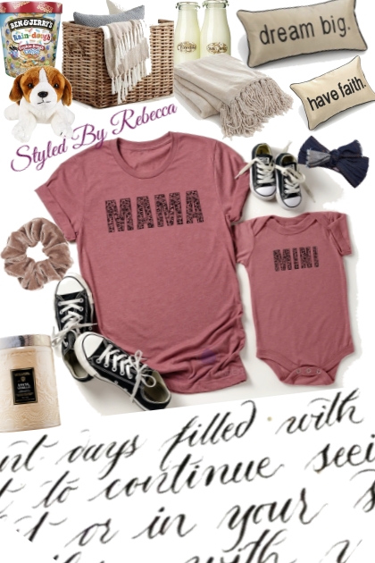 Mama and Baby Time- combinação de moda