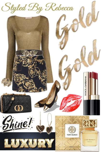 Shine In Your Gold- combinação de moda