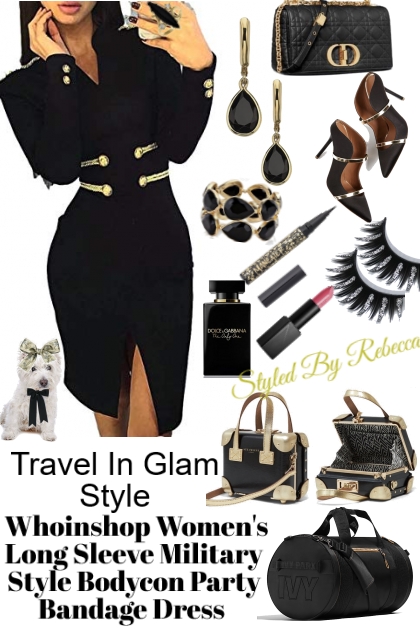 Travel In Glam With Military Style Bodycon - Combinazione di moda
